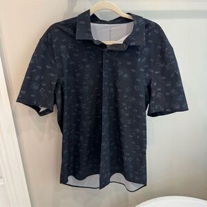 Lululemon Men's Button-Up Shirt Floral Hawaiian XL